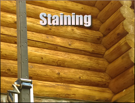  Aulander, North Carolina Log Home Staining